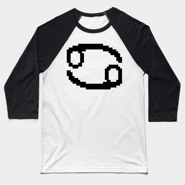 Cancer Zodiac pixel Baseball T-Shirt by ManicWax